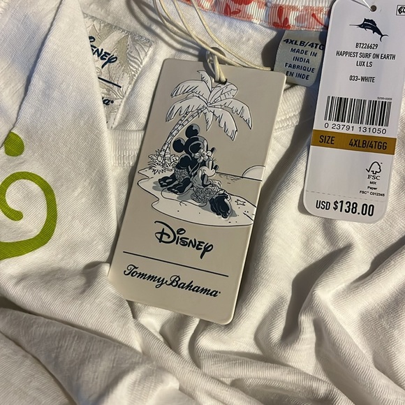 Tommy Bahama Big & Tall Happiest Surf On Earth Disney Long Sleeve T-Shirt NWT - Picture 16 of 16